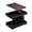Black+Brown, variant on GZXS Multifunctional End Table with Lift-Top, Rotating Surface & Lockable Wheels - Mobile Sofa Side Table with Storage for Living Room or Bedroom (White Brown)