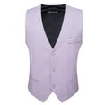 thumbnail image 3 of HAOMEILI Men's Suit Vest Business Formal Dress Waistcoat Vest with 3 Pockets for Suit or Tuxedo, 3 of 4