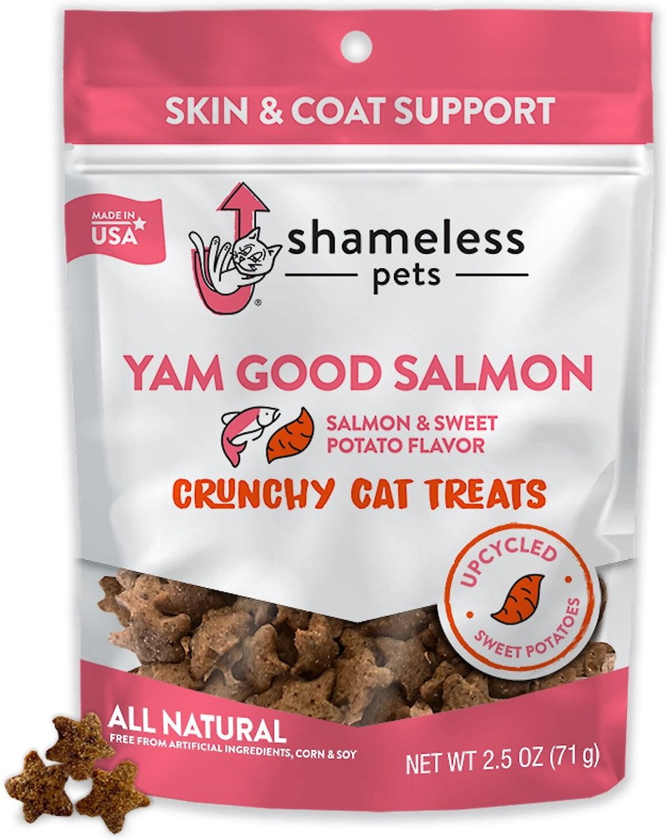 Shameless Pets Cat Treats Crunchy Treats for Cats with Catnip, Coat