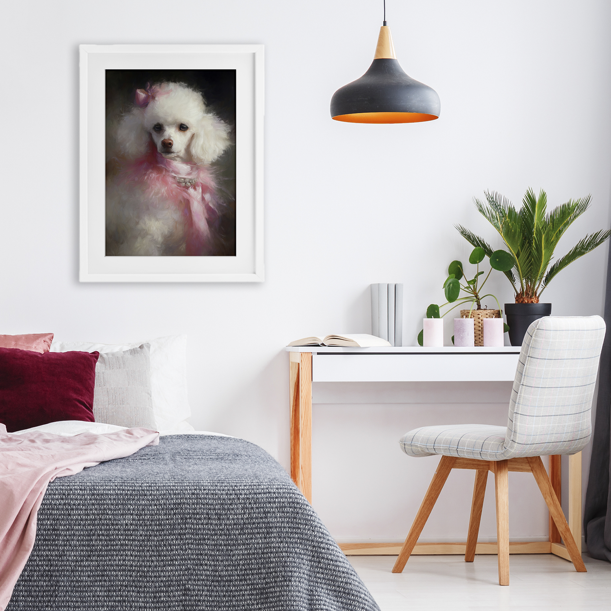 Stupell Industries Just A Girl Who Loves Pink White Framed Print Under Glass, design by Tina LeCour