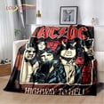 thumbnail image 4 of Manta de felpa suave con patrón de banda AC/DC, manta de franela para sala de estar, dormitorio, cama, sofá, cubierta de Picnic, 4 of 4