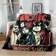 thumbnail image 4 of Manta de felpa suave con patrón de banda AC/DC, manta de franela para sala de estar, dormitorio, cama, sofá, cubierta de Picnic, 4 of 4