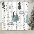 thumbnail image 2 of Christmas Shower Curtain, Winter Shower Curtain Set, Waterproof Cute Bathroom Shower Curtain Sets, Stars Christmas Tree Shower Curtains, Bathroom Curtains Shower Set Bathroom Decor 72"X72", 2 of 6