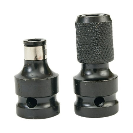 

2Pcs/set 1/2 Square Drive To 1/4 Hex Shank Drill Bit Chuck Adapter Converter Kit