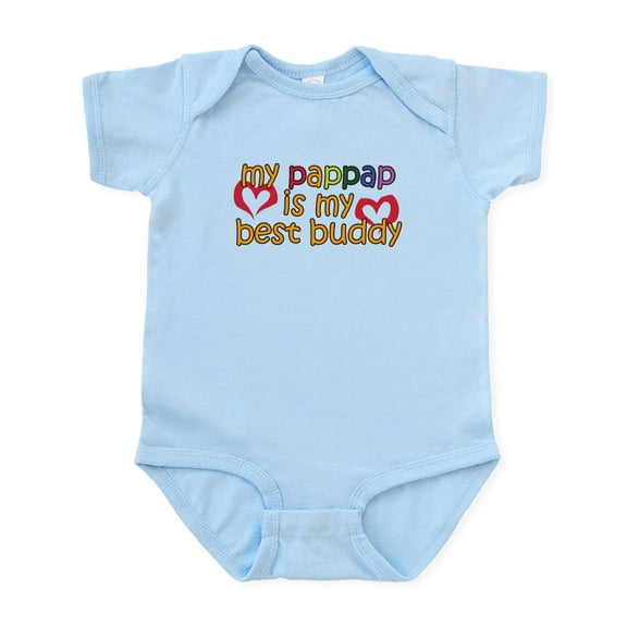 CafePress - Pappap Is My Best Buddy Infant Bodysuit - Baby Light Bodysuit, Size Newborn - 24 Months