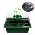 thumbnail image 1 of Placa para plántulas de 12 orificios Caja para plántulas de siembra carnosa Maceta para plántulas con aislamiento de tres piezas, 1 of 5
