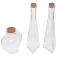 thumbnail image 2 of 3 botellas de los deseos transparentes con forma de corazón prismático, frasco de vidrio, adorno para ceremonia de arena en bodas., 2 of 8