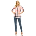 thumbnail image 4 of Haute Edition Women's Pattern and Solid 3/4 Roll Tab Sleeve Tunic Blouse Top, 4 of 7