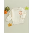 thumbnail image 3 of Bagilaanoe Toddler Baby Girl Boy Thanksgiving Sweatshirt Long Sleeve Letter Print Pullover 6M 12M 18M 24M 3T 4T Kids Fall Loose Tee Tops, 3 of 9
