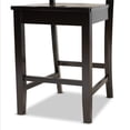 thumbnail image 3 of Baxton Studio Dark Brown Finished Wood 2-Piece Counter Stool Set, 3 of 8