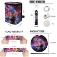 thumbnail image 6 of Jeiento Cute Cat Car Interior Accessories Full Set 13 PCS Car Seat Covers Steering Wheel Cover Seat Belt Cover Trash Bag Rearview Mirror Cover Car Coasters Lipstick Holder Auto Decor Galaxy Space, 6 of 7