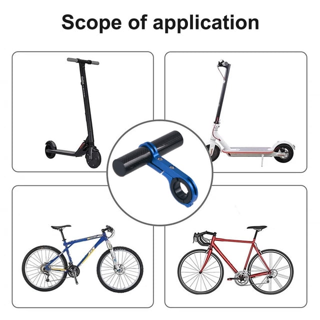 Mountain Bike Handlebar Extender Handle Bar Phone Speed Meter Holder Extension Storage Bracket Adapter Frame Accessories Blue Carbon Fiber