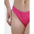 thumbnail image 4 of No Boundaries Women's Smocked High Leg Bikini Bottoms, Sizes XXS - XXL, 4 of 5