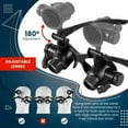 thumbnail image 4 of Lighted Head Magnifier Glasses with 8 Pairs Interchangeable Lens (2.5X to 25x) Magnifying Head Set with Light  Precision Magnifying Glass for Jewelers  Technicians, 4 of 11