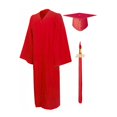 thumbnail image 1 of Women's Graduation Gown with Cap V-Neck Knee-Length Polyester Batik Fabric, 1 of 9
