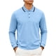 thumbnail image 2 of pstuiky camisas de manga larga para hombre, Camisa de manga larga con solapa y botones para hombre, de color liso Tops casuales para hombres xxxl, 2 of 9