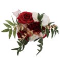 thumbnail image 2 of Wedding Bouquets Silk Plastic Realistic Romantic Hand Bouquet for Valentine's Day Party Church Burgundy And White, 2 of 11