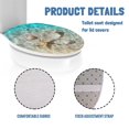 thumbnail image 5 of SEANATIVE Beach Starfish Shells Toilet Lid Cover Soft Plush Seat Covers Tank Lip Covers Easy to Clean Fits Most Toilet Lids Dust Cover Bathroom Decoration Accessories, 5 of 6