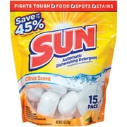 Sun Dish Citrus Scent Automatic Dishwashing Detergent, 15ct