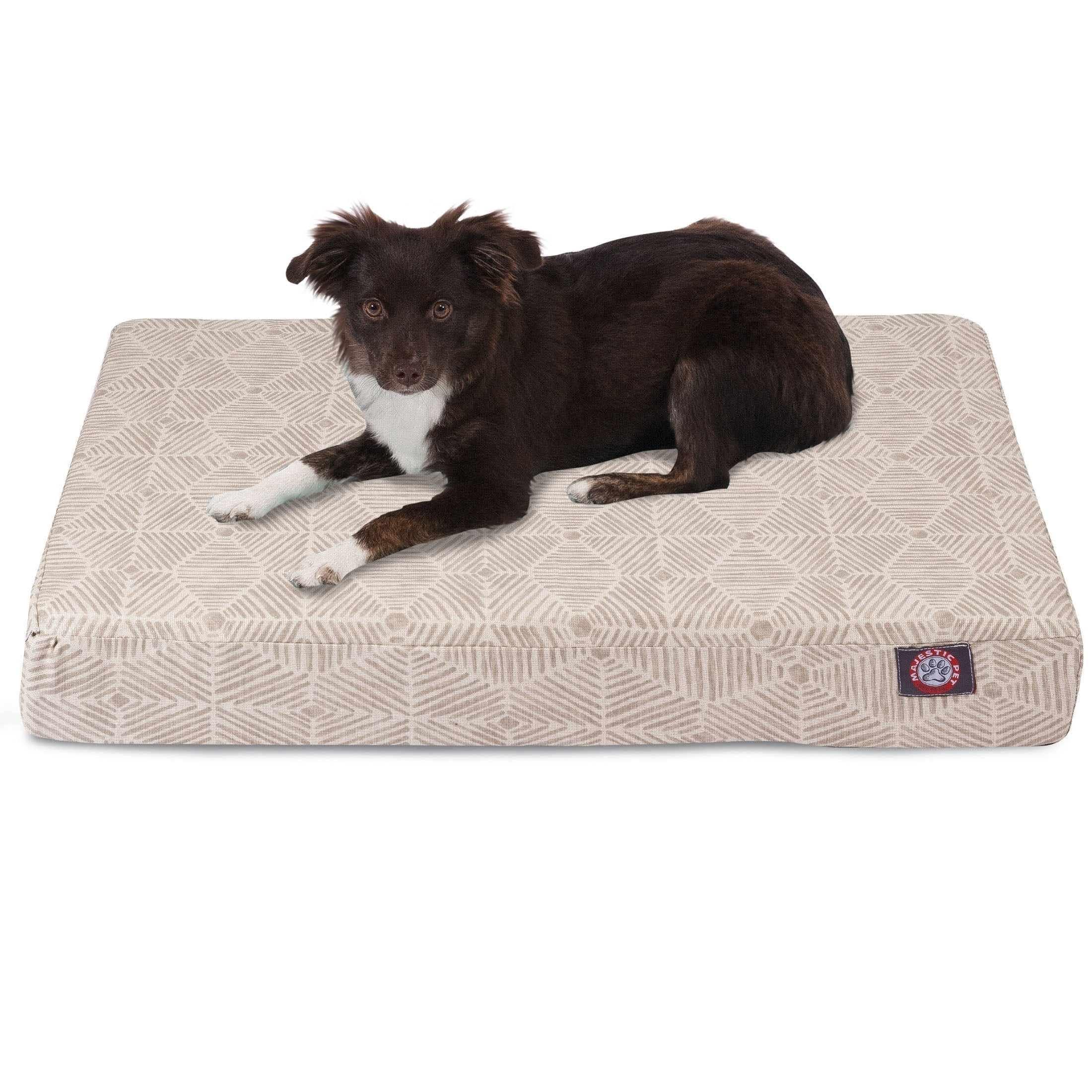 Majestic Pet | Charlie Shredded Memory Foam Rectangle Pet Bed For Dogs, Removable Cover, Gray, Large