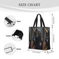 thumbnail image 3 of Fotbe Black And Gold White Horse Bolsa Tote con Estampado para Mujer, Bolsos con Cremallera, Bolsa de Hombro Casual de Gran Capacidad con Bolsillos Internos, 3 of 7