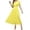 Yellow_001, variant on HJYCHN Women's Short Sleeve Maxi Dress with V-Neck Out Eyelet Ruffle Swing A-Line Long Casual Design Red S