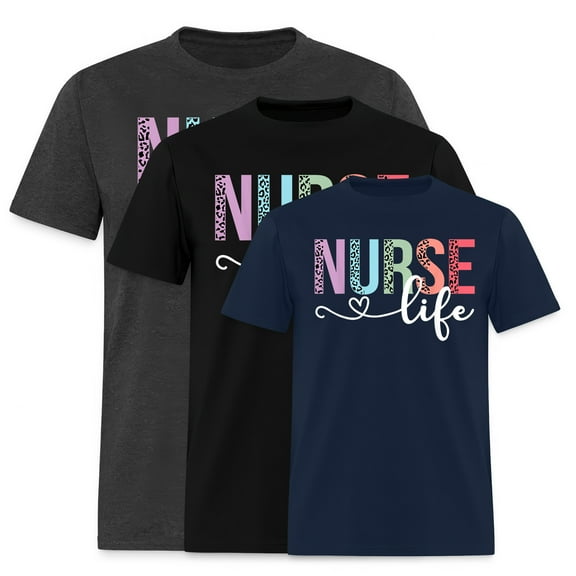 EcoLoom Nurse Life Rn Lpn Cna Leopard Nurse Week Healthcare Short Sleeve Unisex T Shirt