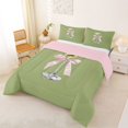 thumbnail image 2 of Manfei Cute Bowknot Goblet Full Size Comforter Sets,Pink Girly Bowtie Bedding Comforter Set,Pink Reversible,3pcs,1 Comforter and 2 Pillowcases, 2 of 7
