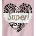 thumbnail image 5 of PatPat Girls Dresses Pink Fleece Pullover Graphic Letter Heart Sequins Sweatshirt Dress Sizes 4-12, 5 of 8