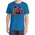 thumbnail image 2 of Wild Bobby,Colorful Rainbow Pomeranian Dog Dog Lover Garment-Dyed Washed Look Short Sleeve Tees, Cobalt, Large, 2 of 3