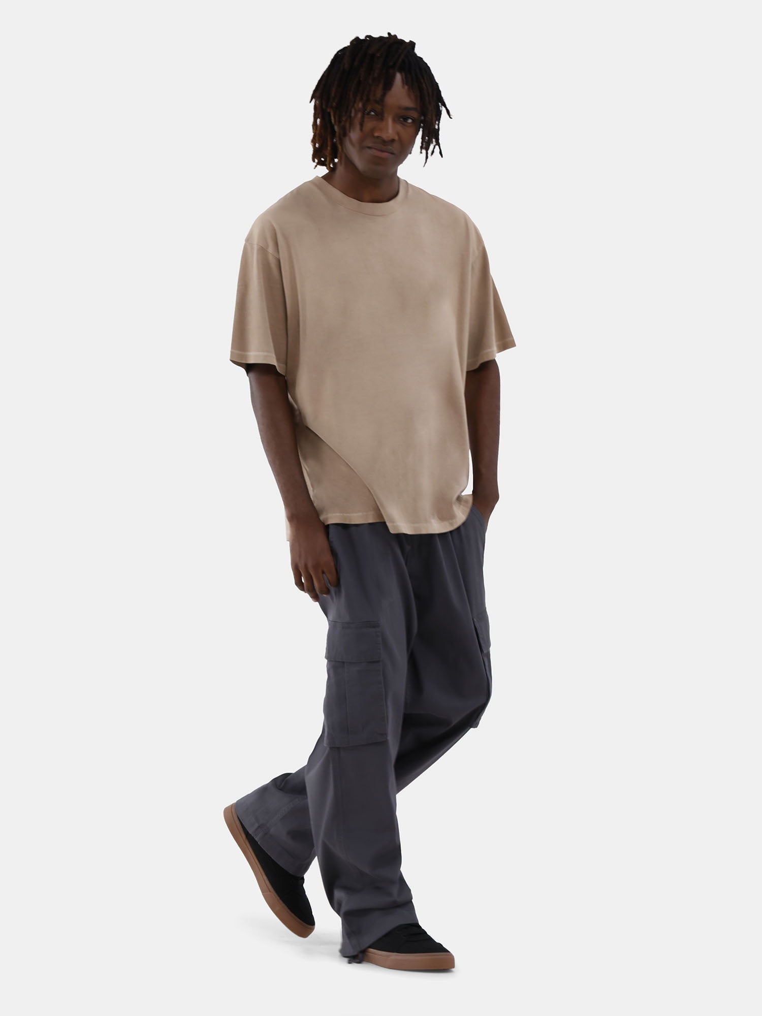 No Boundaries All Gender Cotton Oversize Tee with Short Sleeves, Men's and Big Men's