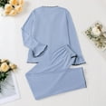 thumbnail image 5 of Lixiuxyad Soft Pajama Long Sleeve Top With Comfortable Pants Breathable Loungewear For Cozy Sleep And Relaxing At Home Womens Sleepwear L, 5 of 6
