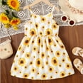thumbnail image 2 of GEYEHUG Girls Summer Dress Spaghetti Strap Sunflower Dresses, 2 of 7