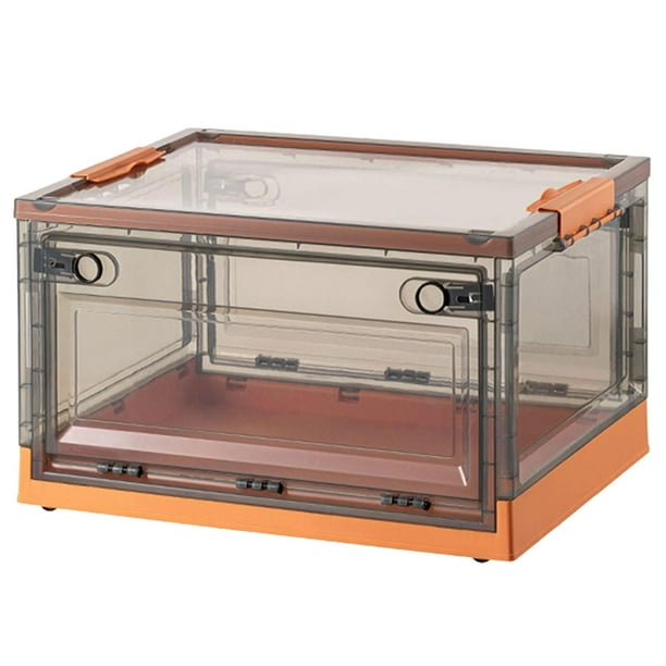 Organizador de almacenamiento plegables Sunnimix Contenedores de almacenamiento plegables marrón naranja