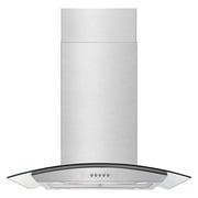 Joeaonz Island Mount Range Hood in Stainless Steel with LED Lights & Easy-Clean Filters, 120V