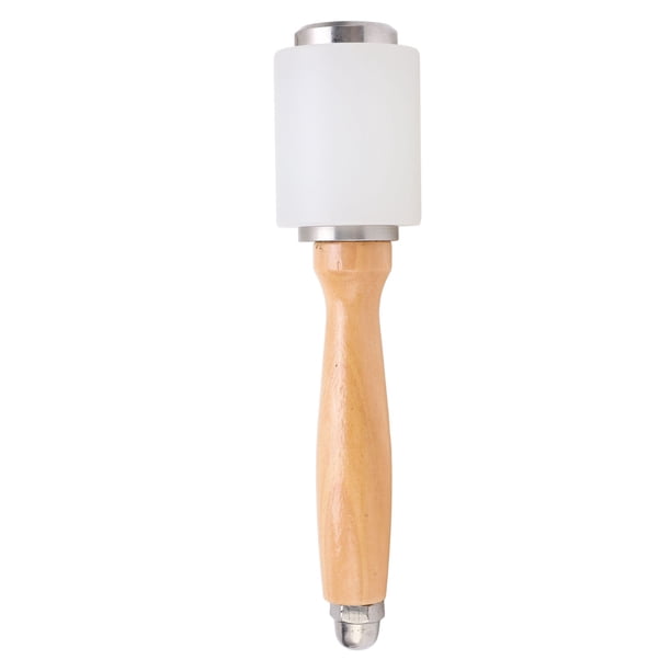 Martillo para tallar cuero, hecho a mano, de nailon y con mango de madera, para tienda de cuero.