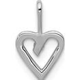 thumbnail image 4 of 14K White Gold .02Ct. Diamond Heart Pendant Made In India pm4834-002-wa, 4 of 6