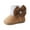 Khaki, variant on Dakaela Baby Boy Girl Boots Newborn Bowknot Winter Snow Prewalker Booties Infant Anti Slip House Shoes