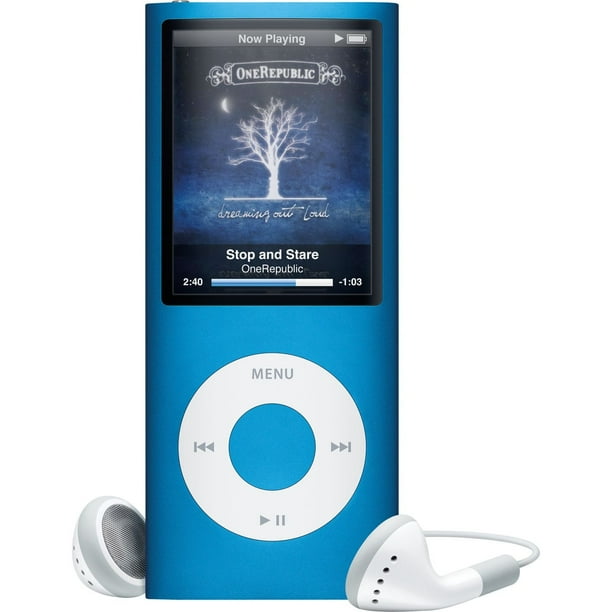 Apple iPod Nano 4ta Generación 16GB Reacondicionado Color Azul, con Batería Nueva (Reacondicionado)