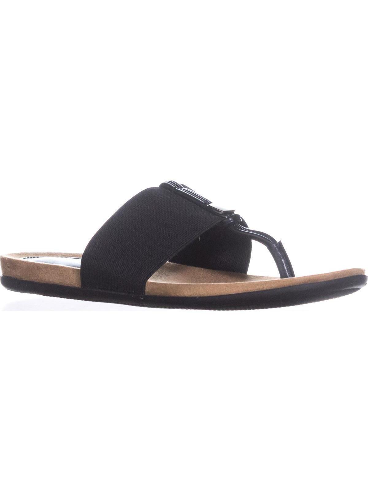 Womens A35 Harr Flat Thong Sandals, Black - Walmart.com