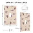 thumbnail image 3 of DouZhe 1-Gang Toggle Switch Wallplate, Boho Style Purple Acorns Decorative Wall Plates, 3 of 7