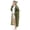 Army Green, variant on Men Rainy Season Thickened Front Opening Hooded Pocket Raincoat Umbrella Sky Blue One Size