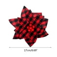 thumbnail image 3 of ZPAQI 5PCS Christmas Flower Cloth Home Tree Hanging Ornament Flower Pendant Decor, 3 of 9