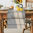 thumbnail image 5 of Wood Grain Table Runner, White Wood Texture Light Shadow Country Simple Kitchen Table Runners Dress Scarves for Table Decorations Party/Restaurant/Indoor Outdoor Use, 13x108in, 5 of 9