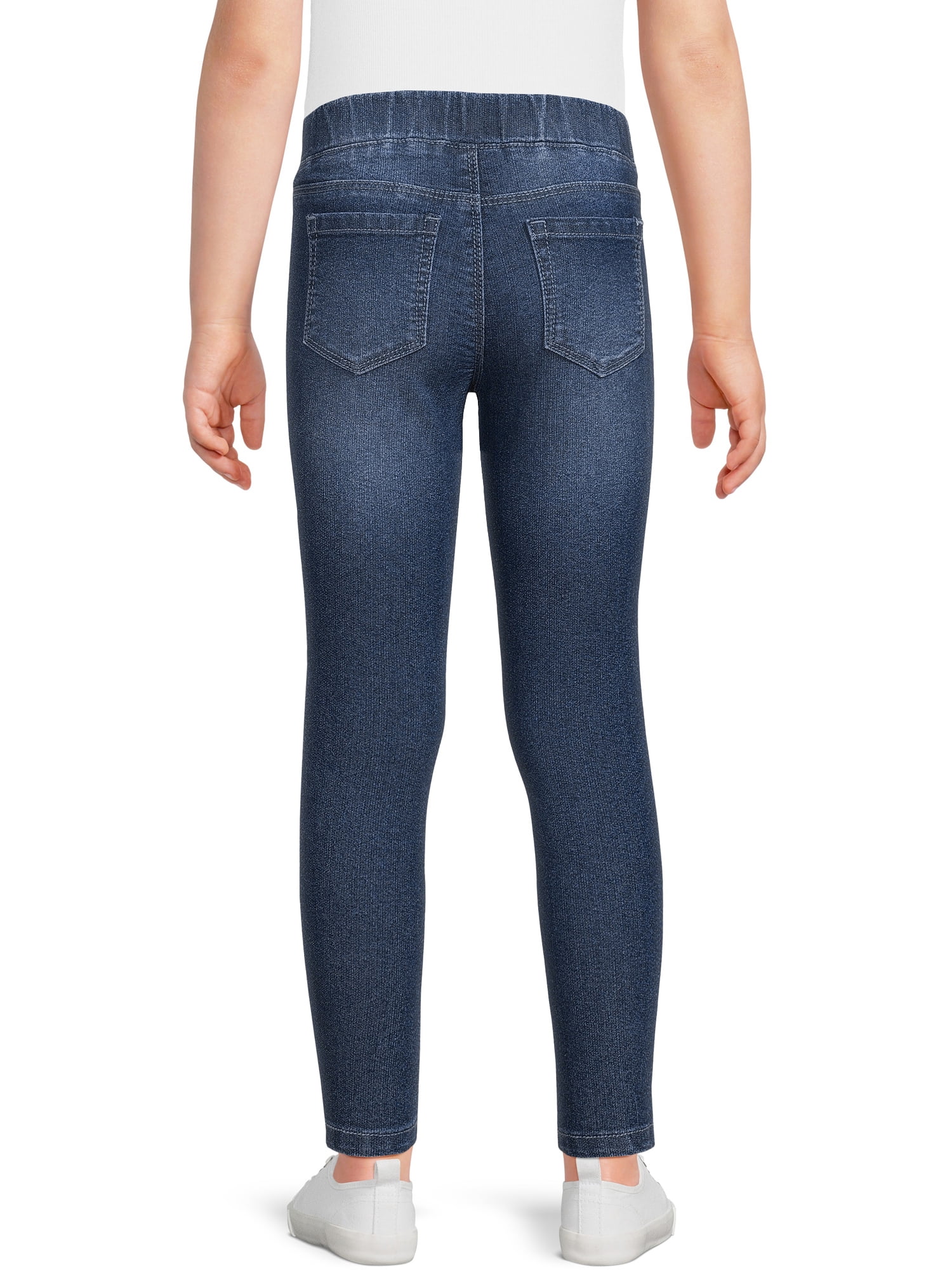 Blue Ink Pull-On Jean With  Shoe Charms, Sizes 4-6X