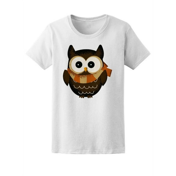 Cute Little Brown Owl T-Shirt Women -Image by Shutterstock, Female Medium