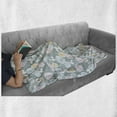 thumbnail image 6 of Pastel Soft Flannel Fleece Throw Blanket, Ornate Hand Drawn Flourish Pattern Floral Swirls Blooms Spring Yard Themed, Cozy Plush for Indoor and Outdoor Use, 70" x 90", Multicolor, by Ambesonne, 6 of 6