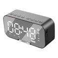 thumbnail image 1 of NARABB LED Mirror Digital Alarm Clock Big Display Table Alarm Clock Wireless Speaker Subwoofer Music Player Support Bluetooth, 1 of 2