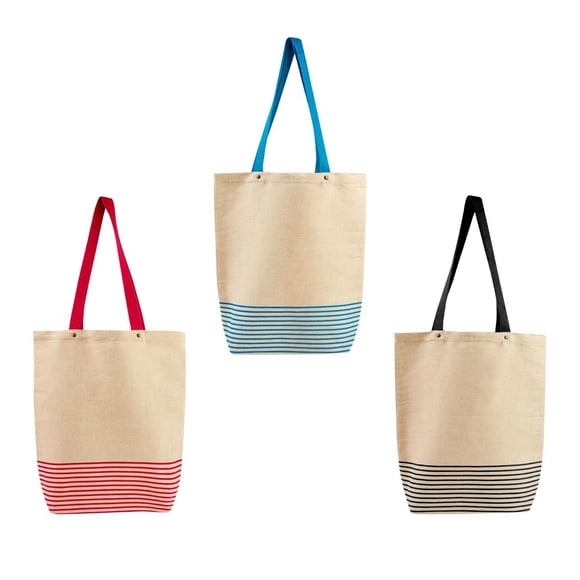 Paquete 70 piezas Bolsa de yute natural sin fuelle rojo 37.5 x 41