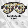 thumbnail image 3 of Goofa Happy Skeleton Printed Sleep Eye Mask for Men Women, Zero Eye Pressure Sleeping Mask, Light Blocking Night Blindfold, Soft Eye Shade Cover, 3 of 7